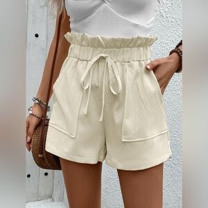 Paperbag Waist Shorts with Pockets